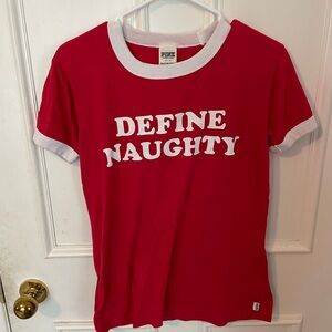 Cute PINK ringer tee Definitely Naughty T-Shirt